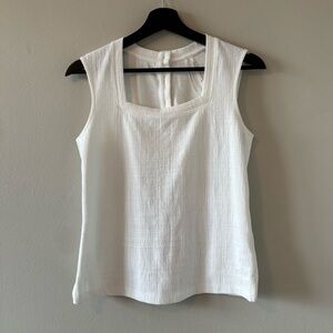 Anthropologie - White Sleeveless Top XS